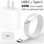 Wholesale 2in1 Wall 20W PD Fast Power Delivery Charger with 3FT USB-C to IP Lighting Cable for iPhone, iDevice (Wall - White)